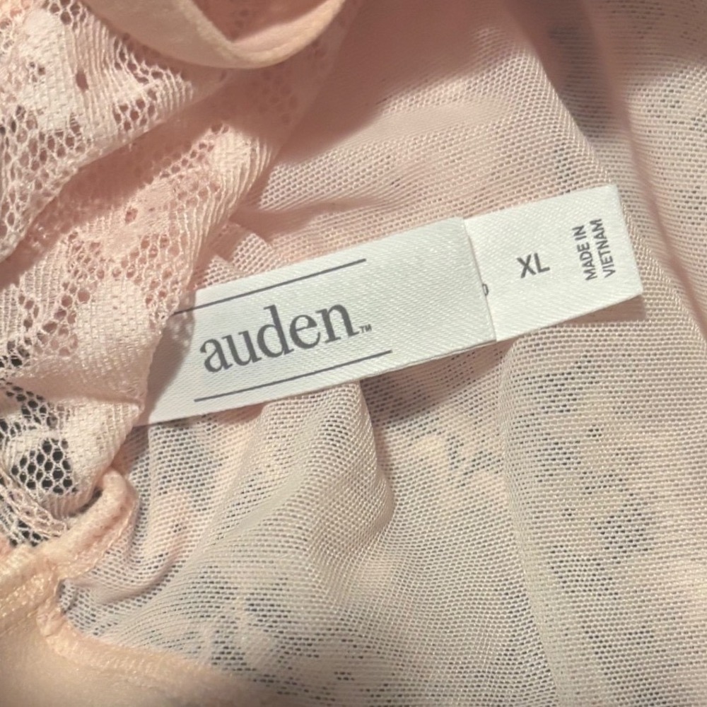 Auden Women's Lace Bralette Pink XL Light Support Wireless Comfort - Picture 5 of 5